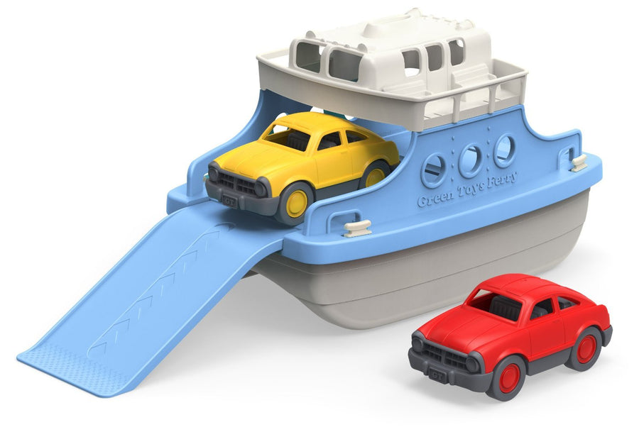 Ferry Boat with Mini Cars Bathtub Toy, Blue/White, Standard