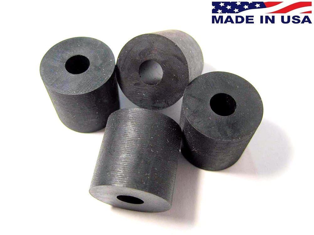4-Pack - Made in USA - Premium Quality Multi-Purpose Rubber Spacer 3/4 OD x 1/4 ID x 3/4 Thick (Item# X19-6), for Home-Industrial-Automotive-Marine & More! Buy The Best!