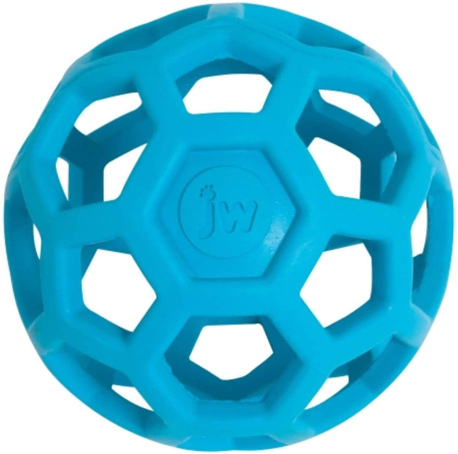 Hol-ee Roller Dog Toy Puzzle Ball, Natural Rubber, Small (3 Inch Diameter), Colors May Vary