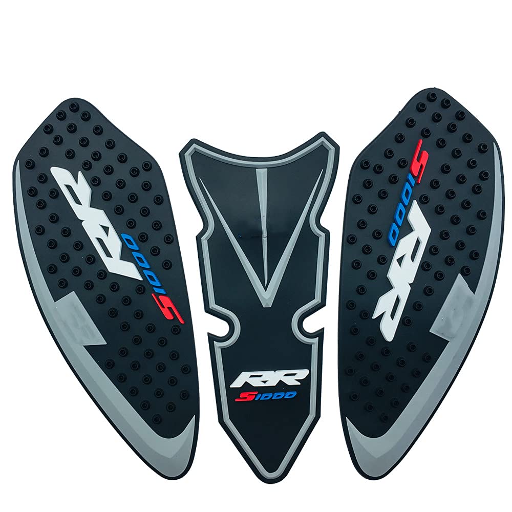 Gas Fuel Tank Rubber Protector Pad Side Traction Grip Compatible with BMW S1000RR 2019-2021