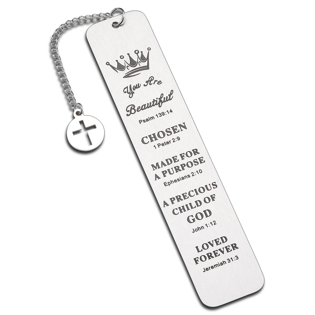 Christian Gifts for Women Girls Baptism First Communion Gifts Inspirational Bible Verse Bookmark for Book Lovers Birthday Christmas Stocking Stuffers for Daughter Sister Religious Church Bulk Gifts