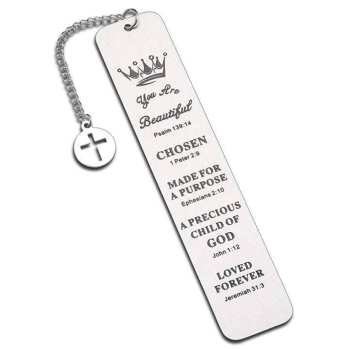 Christian Gifts for Women Girls Baptism First Communion Gifts Inspirational Bible Verse Bookmark for Book Lovers Birthday Christmas Stocking Stuffers for Daughter Sister Religious Church Bulk Gifts
