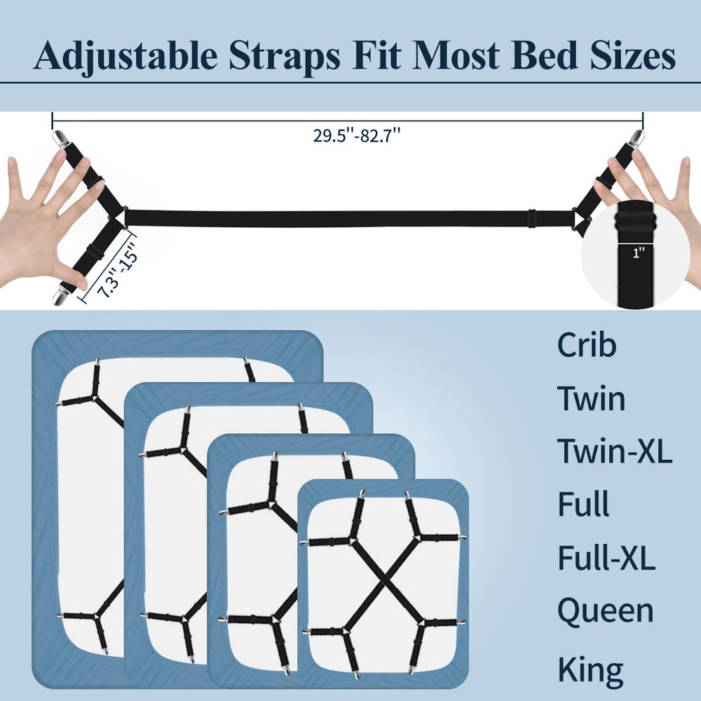 Sopito Sheet Suspenders, Adjustable Sheet Straps Fasten