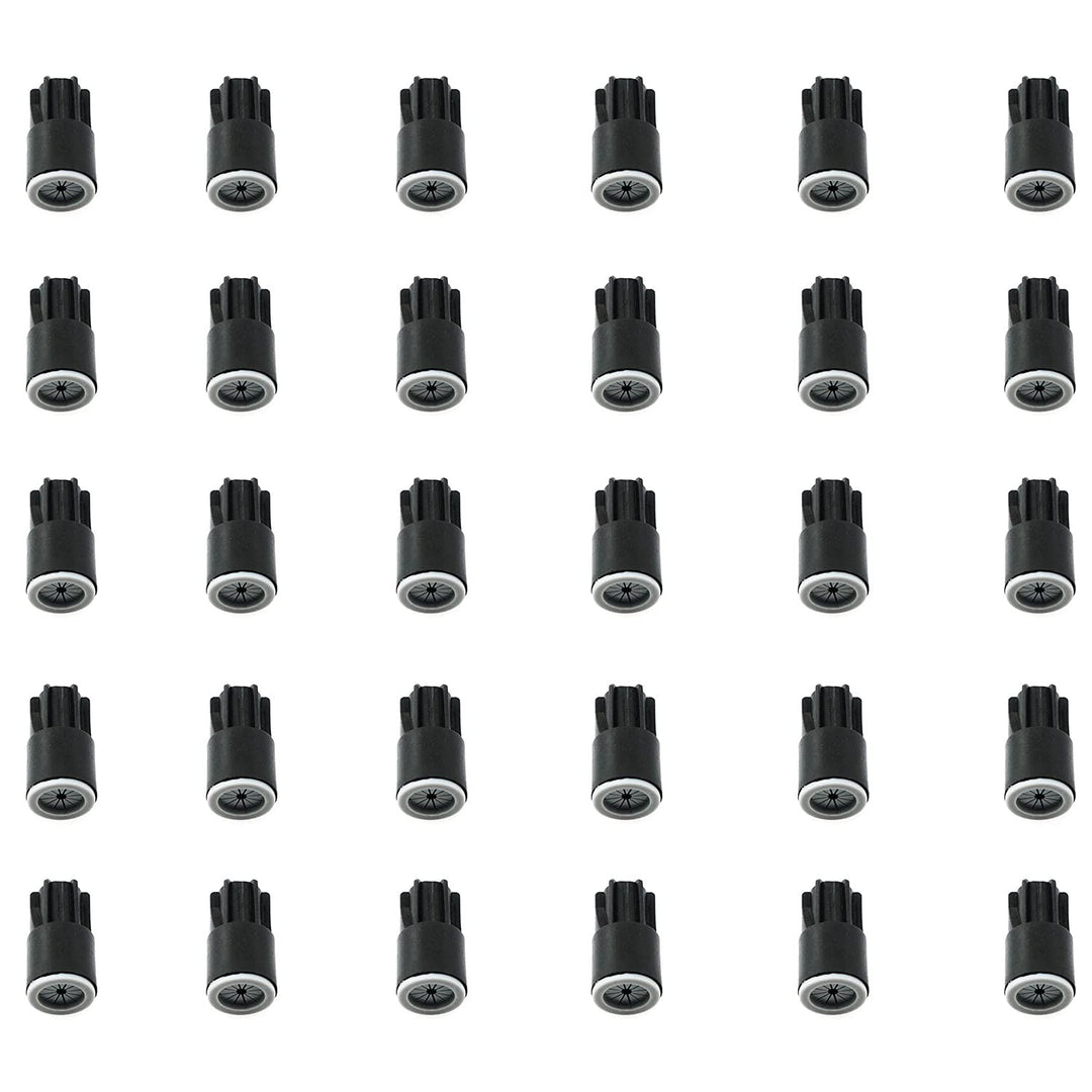 30pcs Waterproof Wire Connectors Nylon Grease Cap Outdoor Electrical Nuts Caps 11mm x 21.5mm, Black