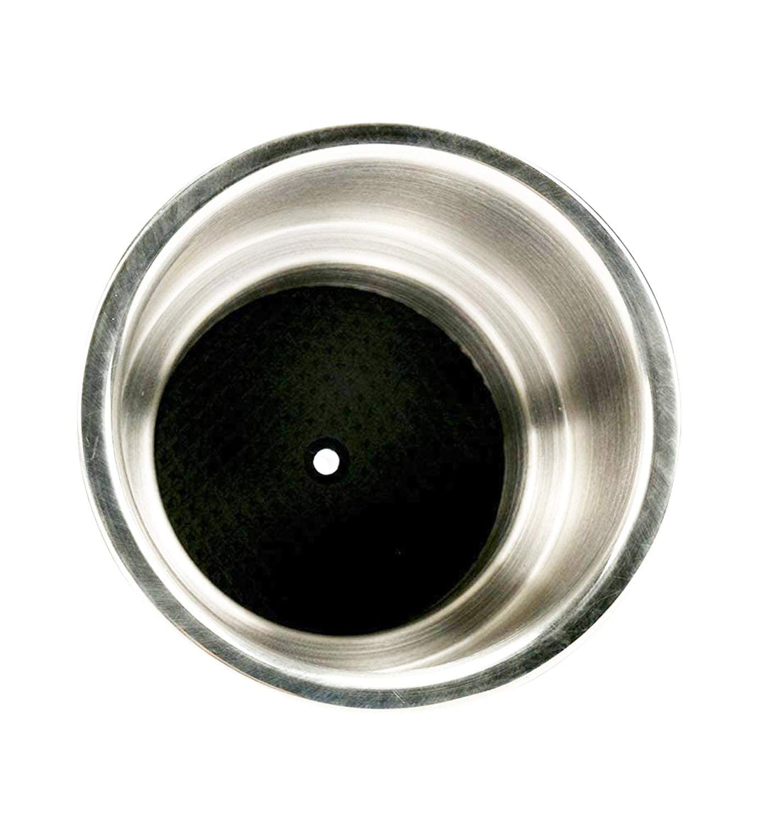 4 Height Boat Cup Holder Stainless Steel Recessed Drink Holders RV Inset Pontoon Cup Holder with Drain for Ships Sofa Car Table Recliner Camper (2pcs)