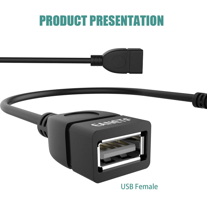 Eanetf USB to Aux Audio Adapter, 3.5mm Male to USB Fema