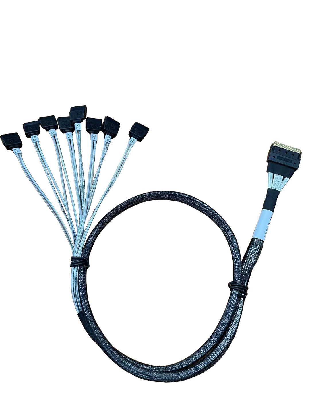 X8 to 8*,- 74P to 8* 7P, SlimSAS Host/RAID to SATA Target HD, 85CM Cable