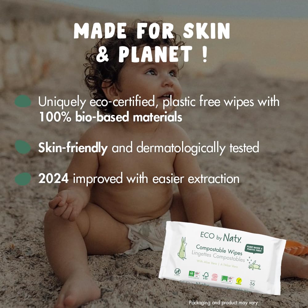 Nature Babycare Eco Sensitive Wipes with Aloe, Fragrance-Free, 672 Count