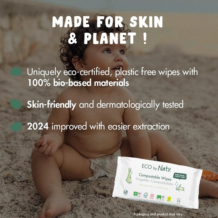 Nature Babycare Eco Sensitive Wipes with Aloe, Fragrance-Free, 672 Count