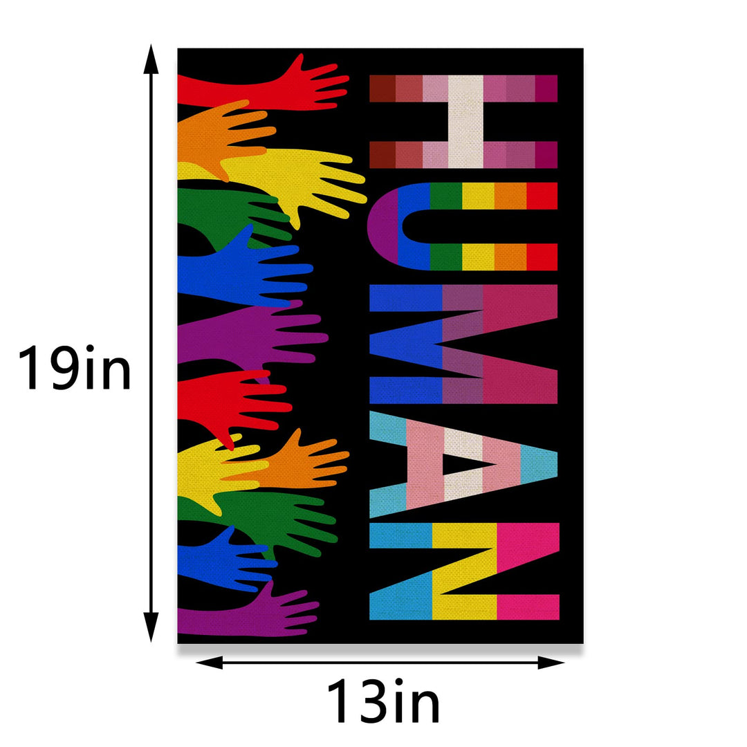 Nepnuser Linen Pride Month Garden Flag LGBTQ Gay Lesbia