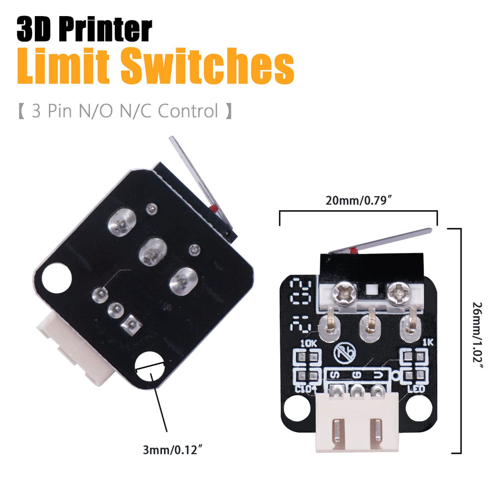 3D Printer Endstop Limit Switch Accessory with X Y Z Stepper Motor Cables Line for Ender 3 / Ender 3X / Ender 3 Pro/Ender 3 Prox CR-10 10S M-F-021-XYZ