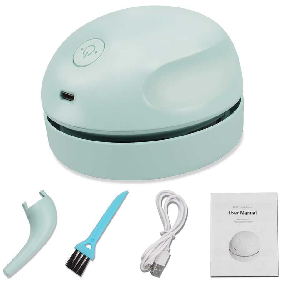 Desktop Vacuum Cleaner USB Charging with Vacuum Nozzle Cleaning Brush, Detachable Design & Portable Mini Table Dust Vaccum Cleaner Crumbs, Piano, Computer, Car Etc