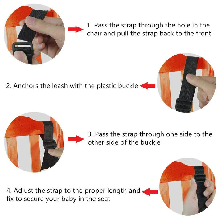 High Chair Straps, Adjustable 5 Point Harness Baby Safety Strap Belt for Stroller Pushchair Pram Buggy Safe Protection,High Chair Baby Harness,Safety Harness Strap Belt