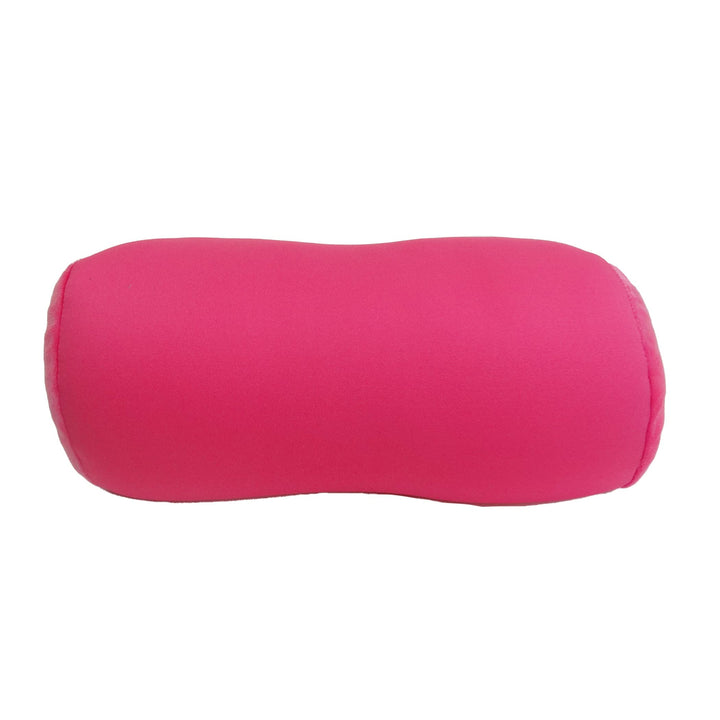 Microbead Bolster Tube Travel Pillow, Compact, Perfect for Plane or Car, Pink