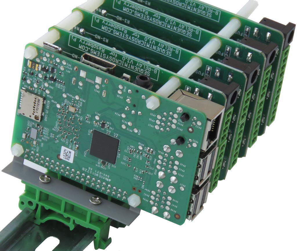 DIN-Rail Kit Type 2 Perpendicular Mount for Raspberry Pi