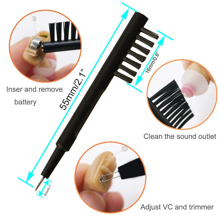 8 pieces hearing aid amplifier cleaning tools, earbuds/Headphones/Airpods cleaner brush kits with case