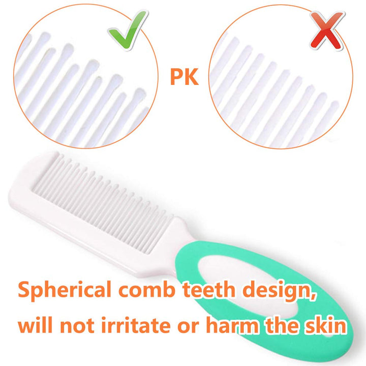 Baby Hair Brush for Newborns & Toddlers | Natural Soft Goat Bristles | Ideal for Cradle Cap | Perfect Baby Registry Gift (Green)