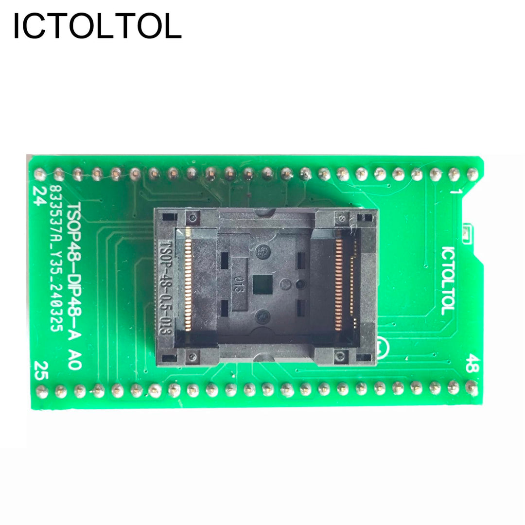 TSOP48 to DIP48 Socket Adapter nand nor Flash eeprom mcu for USB Programmer Circuit Boards