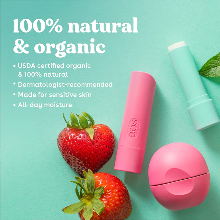 Vanilla Bean , 0.28 Ounce : EOS 2 Piece Organic Lip Balm Stick, Vanilla Bean, 0.28 Ounce