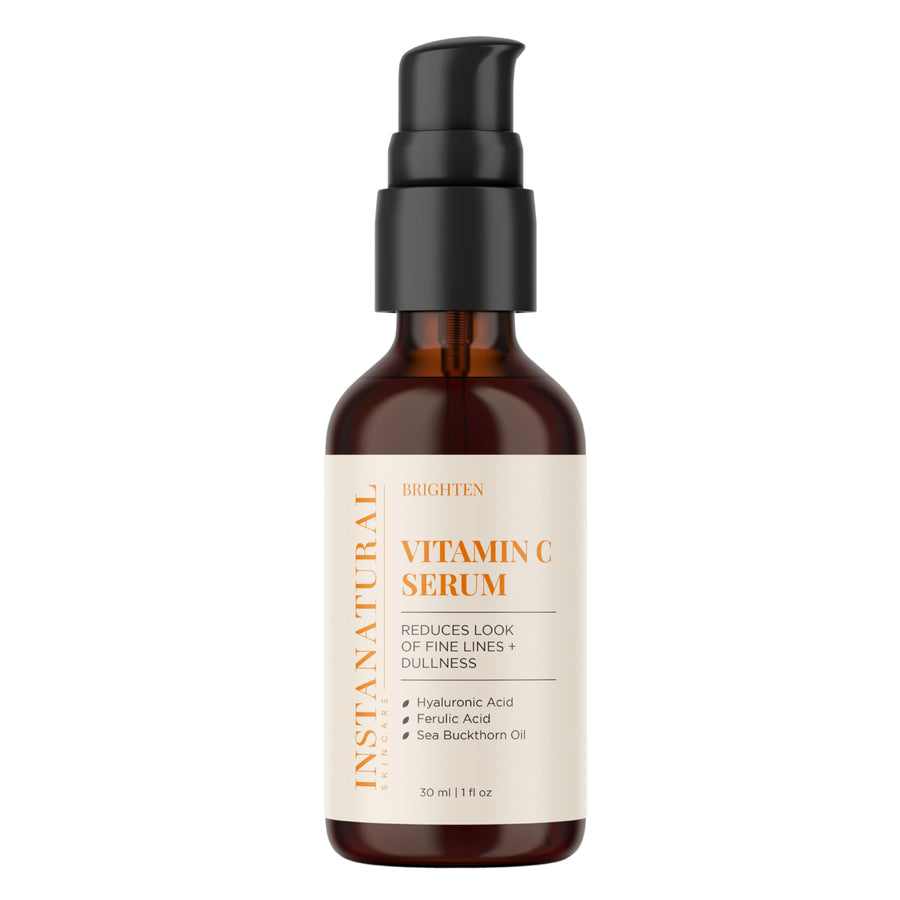 Vitamin C Face Serum, Brightens, Hydrates and Reduces Signs of Aging, with Vitamin C, Hyaluronic and Ferulic Acid, 1 FL Oz