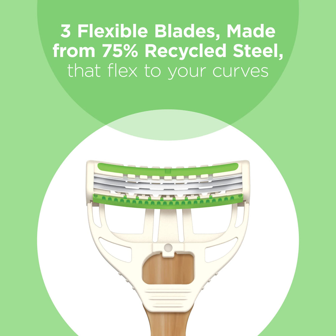 Schick Intuition Bamboo Disposable Razors for Women, 3ct