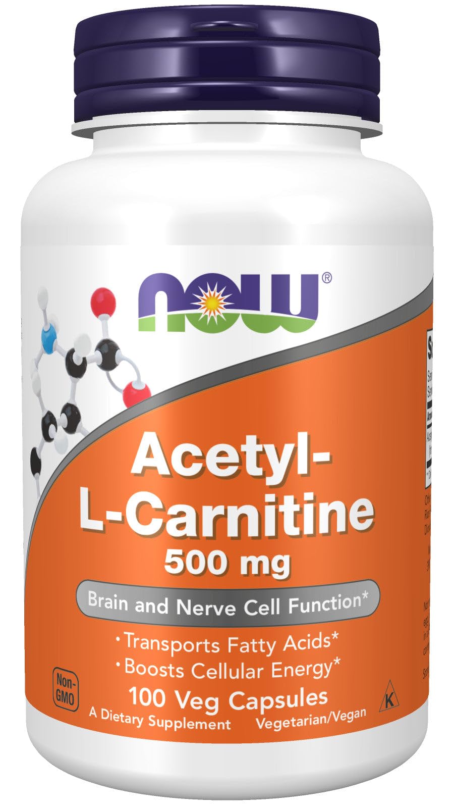 Now Foods Acetyl L-Carnitine 500 mg 100 caps