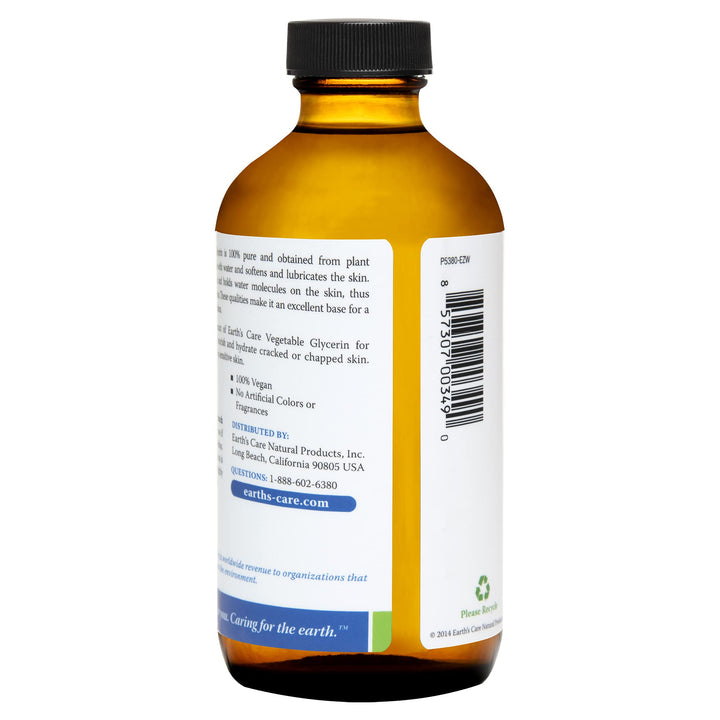 100% Natural Vegan Glycerin - 8 fl oz by Earth&#39;s Care