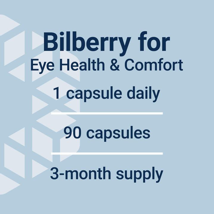 Standardized European Bilberry Extract, 100 mg, MirtoSelect®Vaccinium myrtillus, Eye Health, Circulation, Lubrication, Gluten-Free, Non-GMO, Vegetarian, 90 Capsules