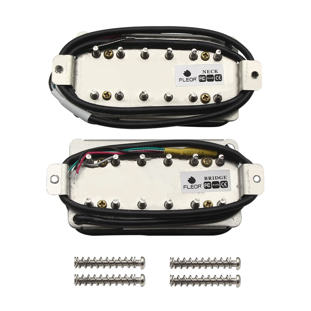 High Output Alnico 5 Electric Guitar Neck Pickup &amp; Bridge Pickup Humbucker Set White