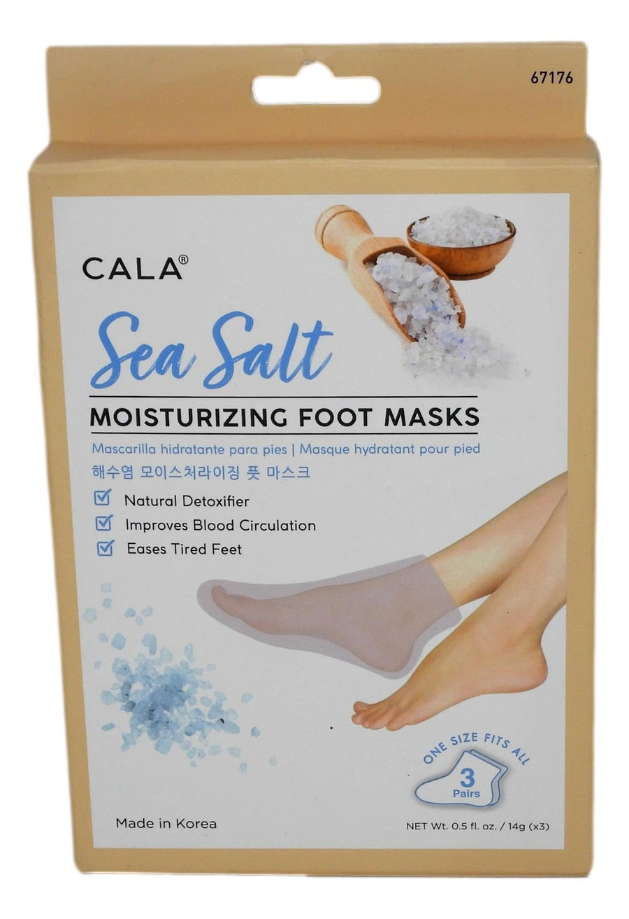 Sea salt moisturizing foot mask 3 count, 3 Count