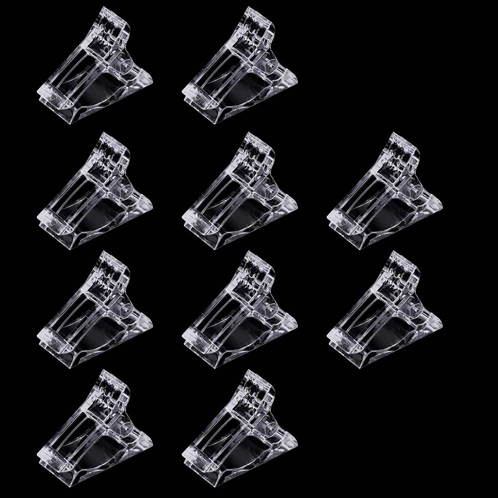 10Pcs Nail Tips Clip for Quick Building Polygel nail forms Nail clips for polygel Finger Nail Extension UV LED Builder Clamps Manicure Nail Art Tool