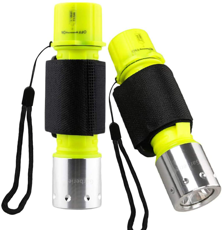 2 Pack Scuba Diving Flashlight Super Bright Dive Light 3 Modes Underwater Waterproof Torch for Scuba Diving, Night Snorkeling (Battery Not Include)