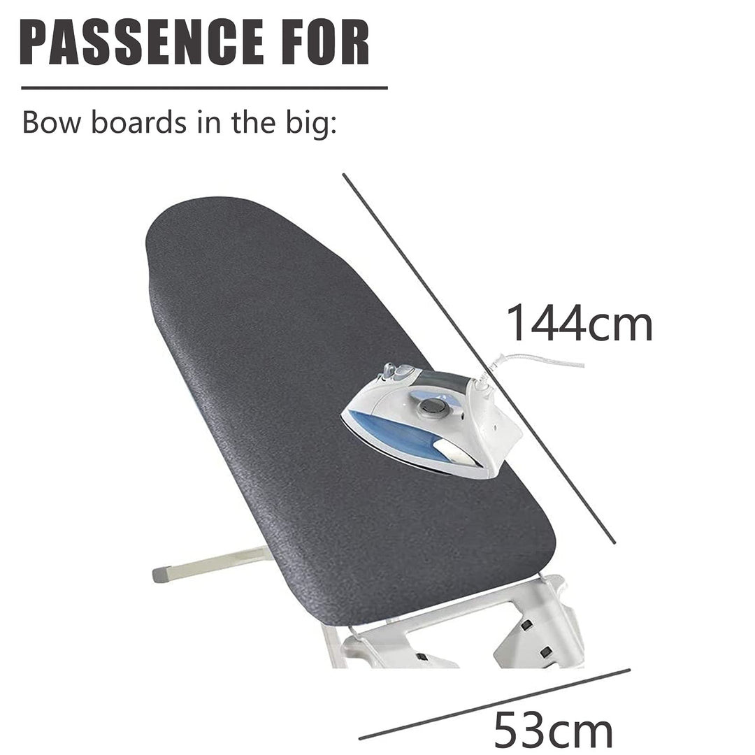 Ironing Board Cover,Extra Thick Heavy Duty Ironing Board Cover and Pad,Iron Board Cover,Ironing Board Covers,Iron Cover Replacement Ironing Board Cover Durable Foam 3 Layers,Easy-Fit,100% Cotton,Gray