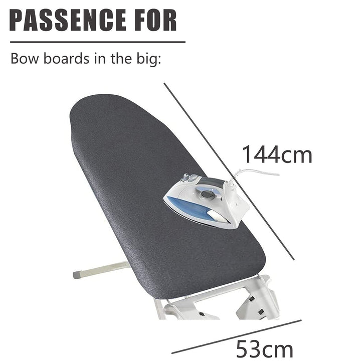 Ironing Board Cover,Extra Thick Heavy Duty Ironing Board Cover and Pad,Iron Board Cover,Ironing Board Covers,Iron Cover Replacement Ironing Board Cover Durable Foam 3 Layers,Easy-Fit,100% Cotton,Gray