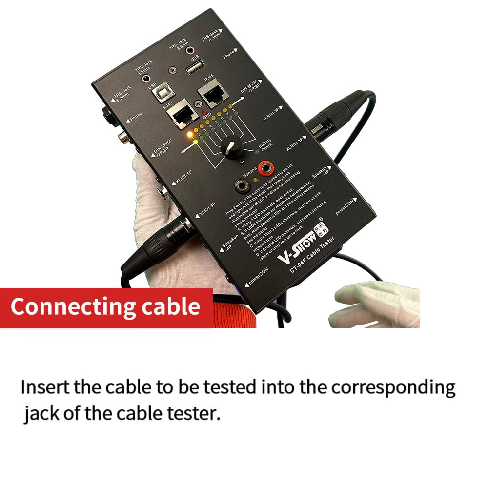 Cable Tester - Line Finder Cables Checker 8-Way Switch Wire Tracker -Support Cables, USB, RJ45, XLR,