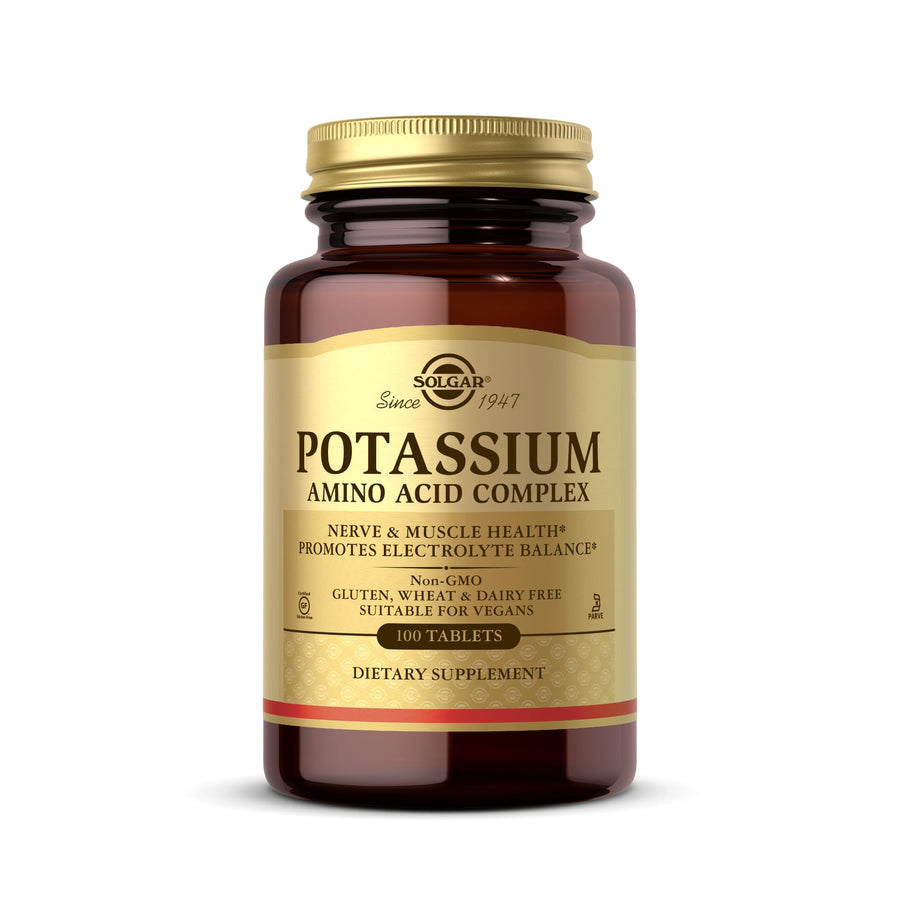 Solgar Potassium Amino Acid Complex, 100 Tablets - Nerv