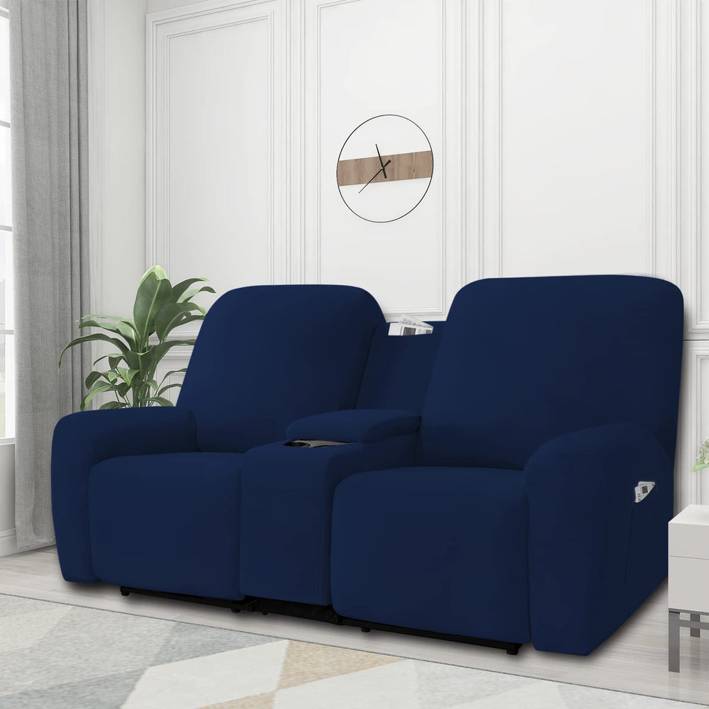 Easy-Going Stretch Recliner Loveseat Cover with Center 