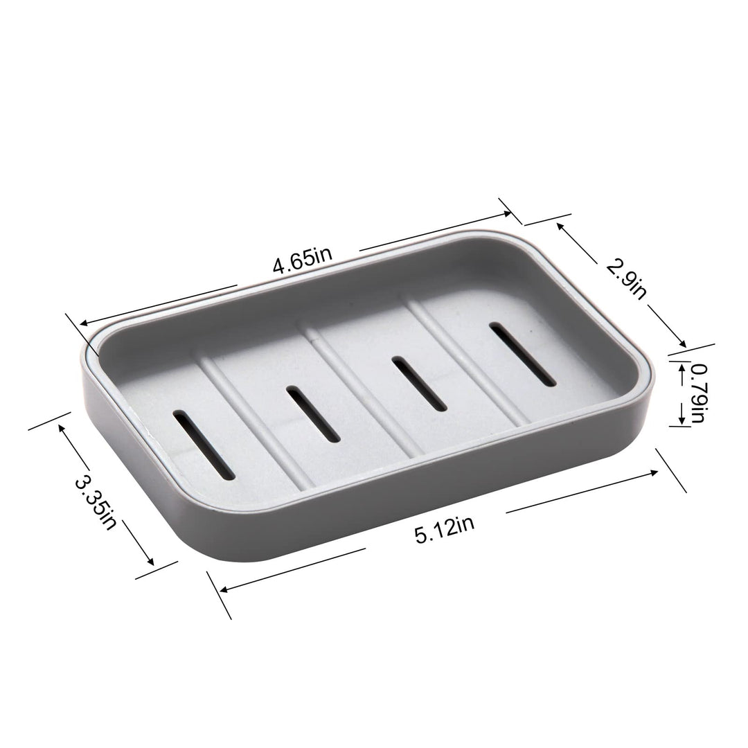 Soap Dish, 2PCS Plastic Soap Holder for Bathroom and Camping Gym Travel, Soap Saver Combination (Removable), Two Simple Double-Layer Bar Soap Holder, Easy to Clean, Drainable