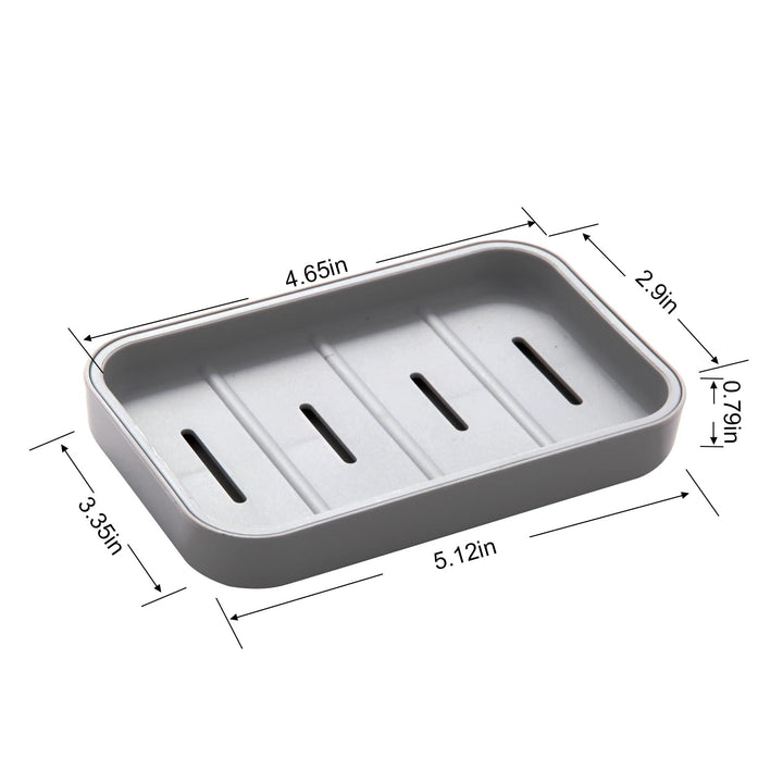 Soap Dish, 2PCS Plastic Soap Holder for Bathroom and Camping Gym Travel, Soap Saver Combination (Removable), Two Simple Double-Layer Bar Soap Holder, Easy to Clean, Drainable