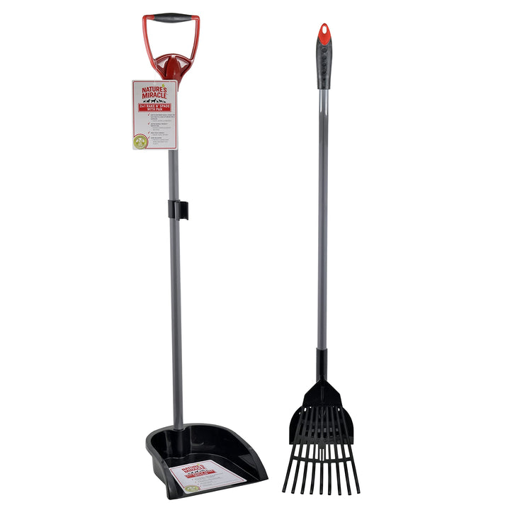Nature&#39;s Miracle 2-in-1 Rake N’ Spade With Pan, Scoop, For Pet Cleanup