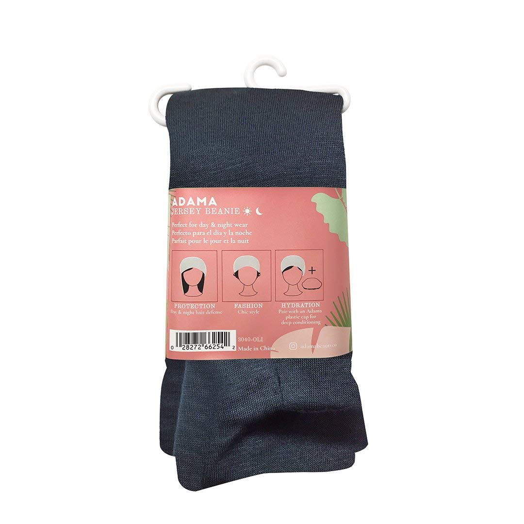 Satin Lined Jersey Beanie, Navy