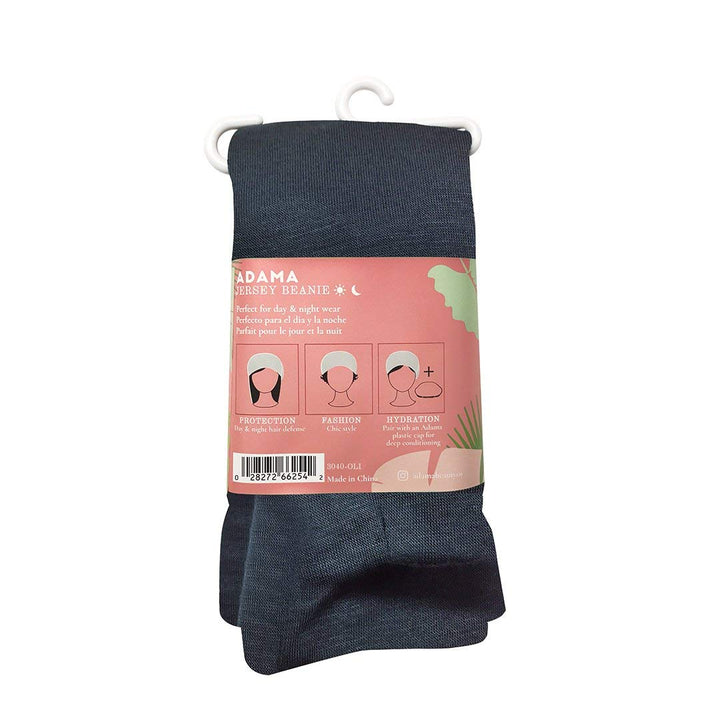 Satin Lined Jersey Beanie, Navy