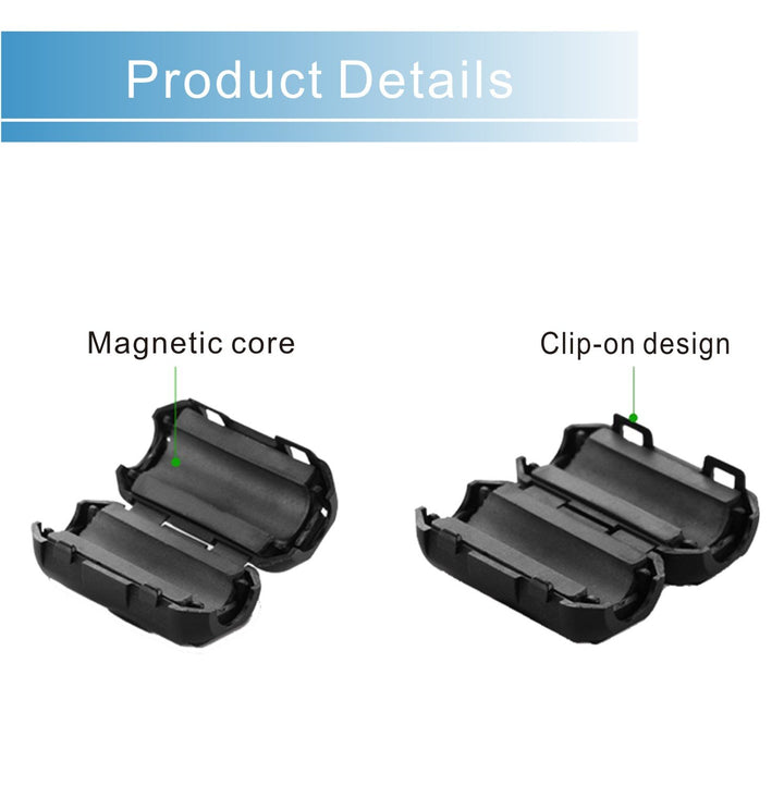 iSKUKA [Pack of 10 Ferrite Beads Clip - on Design for H