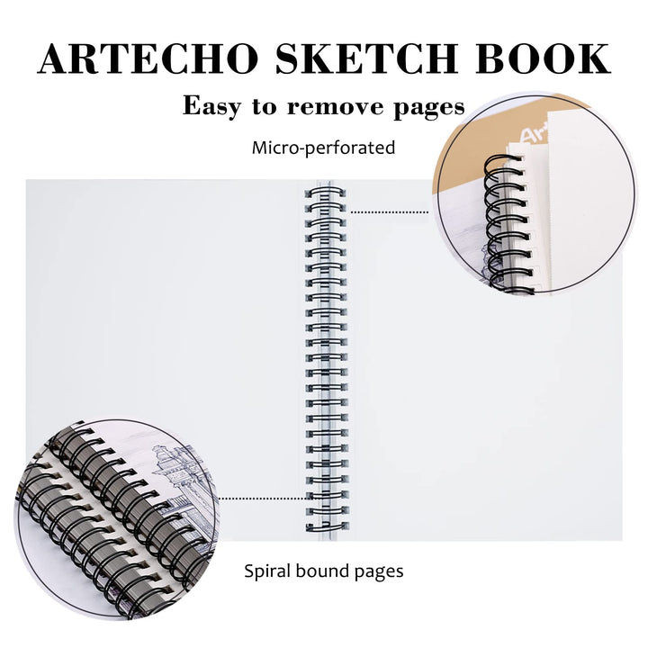 Artecho Sketch Book 9 x 12 Inch, 100 Sheets 90gsm, Pack