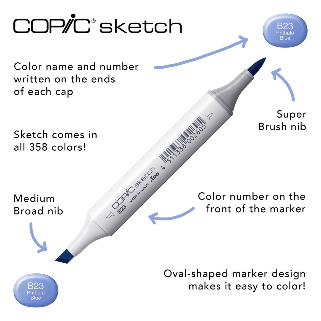 Marker 12-Piece Sketch Basic Set