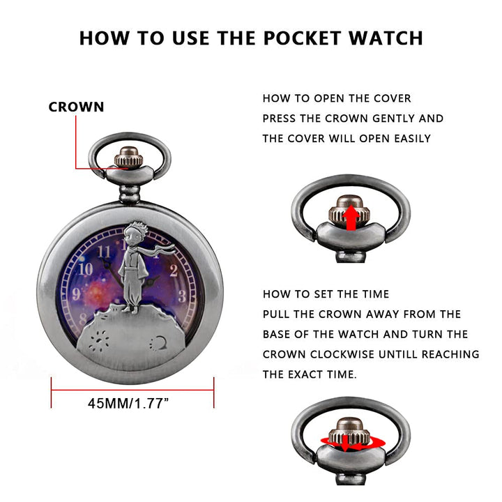 Hollow Gear Quartz Pocket Watch, Vintage Bronze Necklace Pendant Clock Chain(CF109)