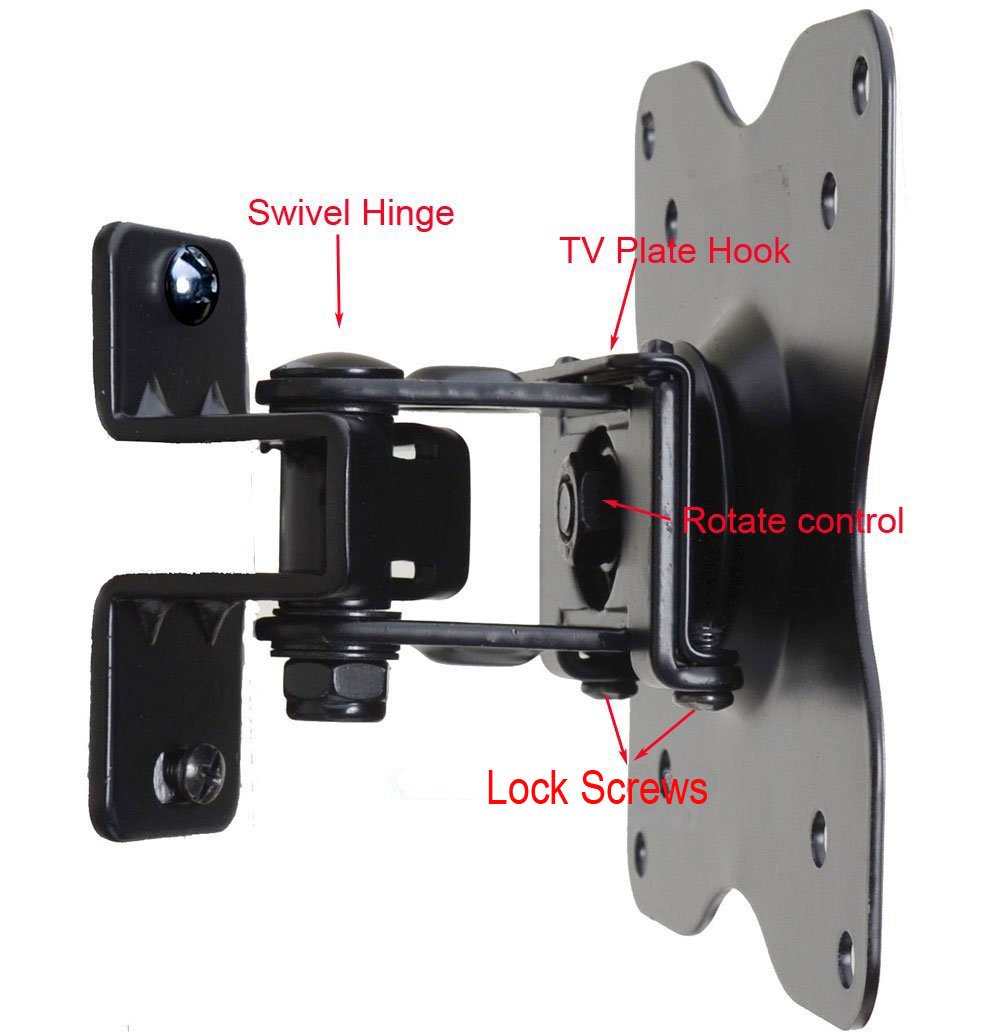VideoSecu ML411B Adjustable Tilt Swivel Rotation TV Wal