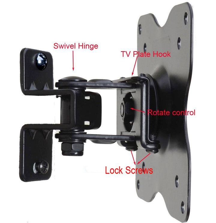VideoSecu ML411B Adjustable Tilt Swivel Rotation TV Wal