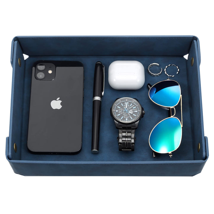 CASIRENA Father&#39;s Day Gifts Faux Leather Valet 