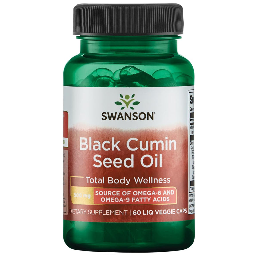 Swanson Black Cumin Seed Oil 500 Milligrams 60 Liq Vegc